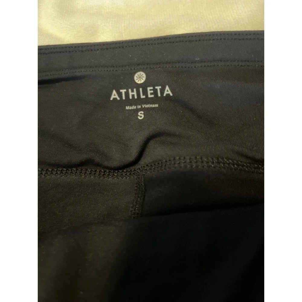 Athleta Elation‎ 2 In 1 Skirt Cropped Leggings Workout Black Size Small